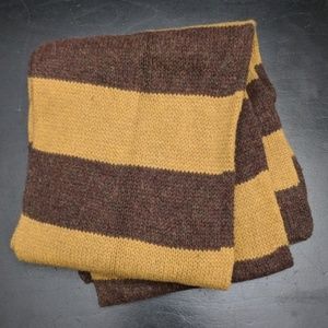 Brown + Ochre, Soft Knit, Medium Weight Scarf